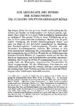 ZUR GESCHICHTE DES BUNDES DER KOMMUNISTEN DIE AUSSAGEN DES PETER GERHARDT ROSER