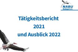 T&auml;tigkeitsbericht 2021 und Ausblick 2022 - Stuttgart e.V - NABU Stuttgart