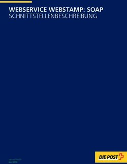 WEBSERVICE WEBSTAMP: SOAP - SCHNITTSTELLENBESCHREIBUNG - Die Post