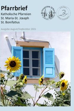 Pfarrbrief Katholische Pfarreien St. Maria-St. Joseph St. Bonifa us - Ausgabe August/September 2021 - Pfarrei St. Maria