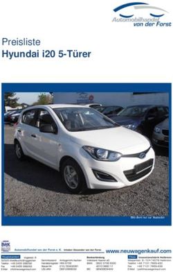 Preisliste Hyundai i20 5-T&uuml;rer