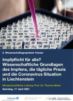 Impfpflicht für alle? Wissenschaftliche Grundlagen des Impfens, die tägliche Praxis und die Coronavirus Situation in Liechtenstein ...