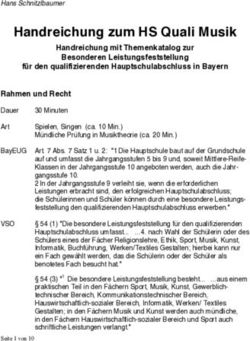 Handreichung zum HS Quali Musik - Schulamt Rosenheim