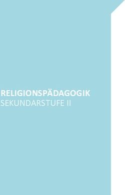 RELIGIONSP&Auml;DAGOGIK SEKUNDARSTUFE II - Bistum M&uuml;nster
