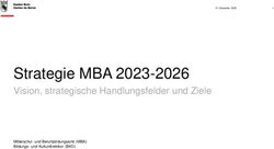 Strategie MBA 2023-2026 - Vision, strategische Handlungsfelder und Ziele Mittelschul- und Berufsbildungsamt (MBA) Bildungs- und Kulturdirektion (BKD)
