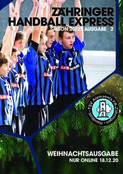 ZAHRINGER HANDBALL EXPRESS - WEIHNACHTSAUSGABE NUR ONLINE 18.12.20 - SAISON 20/21 AUSGABE 2