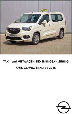 TAXI- und MIETWAGEN-BEDIENUNGSANLEITUNG - OPEL COMBO E (XL) ab 2018