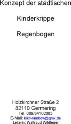 Konzept der st&auml;dtischen Kinderkrippe Regenbogen - Holzkirchner Stra&szlig;e 2 82110 Germering