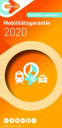 2020 Mobilitätsgarantie - Garantiert ankommen - mobil.nrw