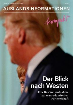 Der Blick nach Westen - AUSLANDSINFORMATIONEN - Eine Bestandsauf nahme zur transatlantischen Partnerschaft - Konrad-Adenauer-Stiftung