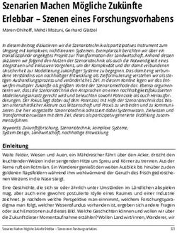Szenarien Machen M&ouml;gliche Zuk&uuml;nfte Erlebbar - Szenen eines Forschungsvorhabens - TU ...