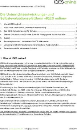 Die Unterrichtsentwicklungs- und Selbstevaluationsplattform "IQES online" - Weltverband Deutscher Auslandsschulen