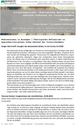 Forschungsprojekt: Theologische Resonanzen in medialen Diskursen zur Corona-Pandemie - THESENBLATT