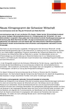 Neues Klimaprogramm der Schweizer Wirtschaft