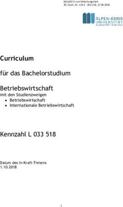 Curriculum für das Bachelorstudium Betriebswirtschaft