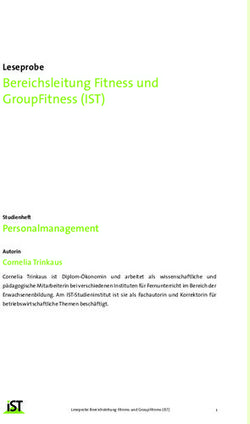 Bereichsleitung Fitness und GroupFitness (IST) - Leseprobe
