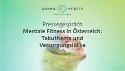 Mentale Fitness in Österreich: Tabuthema und Versorgungslücke - Pressegespräch 09.10.2018 - Anima Mentis