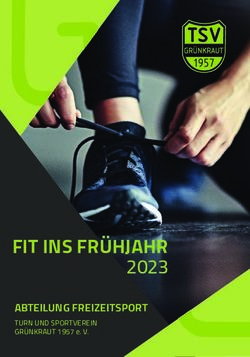 FIT INS FRÜHJAHR 2023 - ABTEILUNG FREIZEITSPORT - TSV Grünkraut