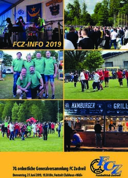 FCZ-INFO 2019 - ordentliche Generalversammlung FC Zuchwil Donnerstag, 27. Juni 2019, 19.30 Uhr, Festzelt Clubhaus "Widi"