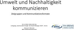 Umwelt und Nachhaltigkeit kommunizieren - Zielgruppen und Kommunikationsformate 22.11.2018, 9:00-10:45 Uhr