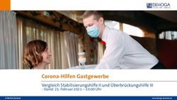 Corona-Hilfen Gastgewerbe - Vergleich Stabilisierungshilfe II und Überbrückungshilfe III - DEHOGA Baden-Württemberg