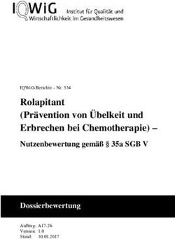 Rolapitant (Pr&auml;vention von &Uuml;belkeit und Erbrechen bei Chemotherapie)- Nutzenbewertung gem&auml;&szlig; 35a SGB V Dossierbewertung - Nutzenbewertung ...