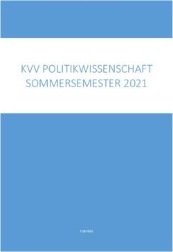 KVV POLITIKWISSENSCHAFT SOMMERSEMESTER 2021 - Uni Trier