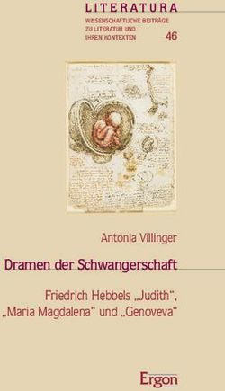 Dramen der Schwangerschaft - Friedrich Hebbels "Judith", "Maria Magdalena" und "Genoveva" - Nomos-Shop