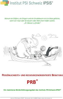 PRB PERSÖNLICHKEITS- UND RESSOURCENORIENTIERTE BERATUNG - Institut PSI Schweiz