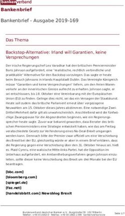 Bankenbrief Bankenbrief - Ausgabe 2019-169 - Das Thema Backstop-Alternative: Irland will Garantien, keine Versprechungen - Bundesverband deutscher ...
