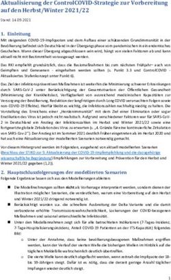 Aktualisierung der ControlCOVID-Strategie zur Vorbereitung auf den Herbst/Winter 2021/22 - RKI