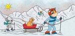 ABENTEUER - WINTERWANDERN UND SCHLITTELN + Rätsel- und Malspass, Wettbewerb und ein lustiges Abenteuer - Jungfraujoch