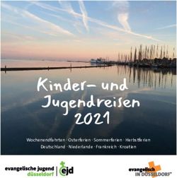 Kinder- und Jugendreisen 2021