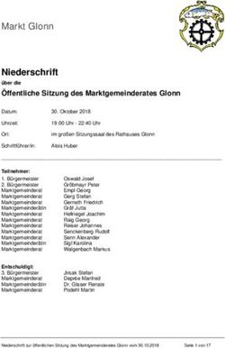 Niederschrift Öffentliche Sitzung des Marktgemeinderates Glonn über die
