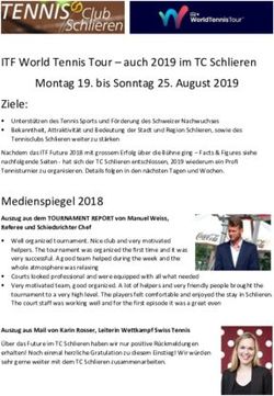 ITF World Tennis Tour - auch 2019 im TC Schlieren Montag 19. bis Sonntag 25. August 2019