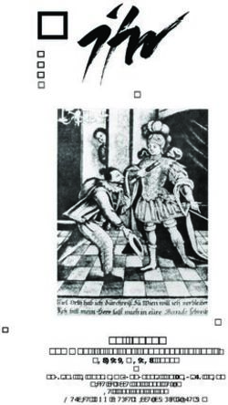 La Leçon Kommentiertes Vorlesungsverzeichnis Herbstsemester 2020 - Universität Bern