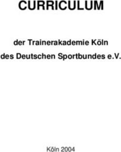 CURRICULUM der Trainerakademie Köln des Deutschen Sportbundes e.V - Köln 2004 - Trainerakademie Köln