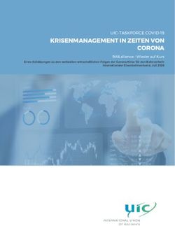 KRISENMANAGEMENT IN ZEITEN VON CORONA - UIC-TASKFORCE COVID-19