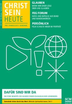 DAF&Uuml;R SIND WIR DA DIE F&Uuml;NF BENEFITS DES BUNDES FREIER EVANGELISCHER GEMEINDEN - Bund Freier evangelischer Gemeinden