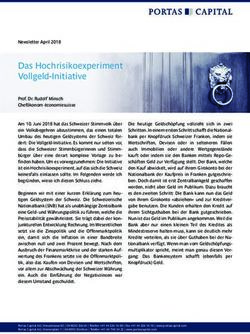 Das Hochrisikoexperiment Vollgeld-Initiative - Portas Capital AG