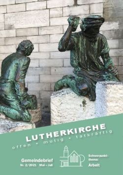 Fen + mut Gemeindebrief - Nr. 2/2021 Mai - Juli - Lutherkirche M&uuml;nchen