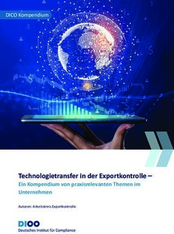 Technologietransfer in der Exportkontrolle- Ein Kompendium von praxisrelevanten Themen im Unternehmen - DICO eV