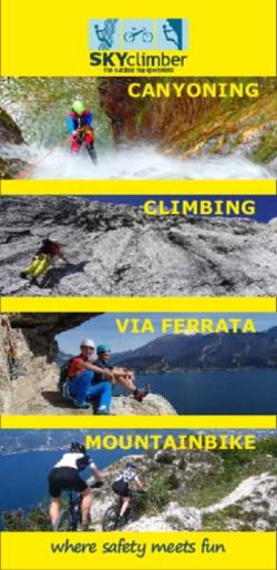 CANYONING CLIMBING VIA FERRATA MOUNTAINBIKE - where safety meets fun - Skyclimber