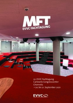 EVVC Fachtagung Carlowitz Congresscenter Chemnitz j 20. bis 21. September 2021