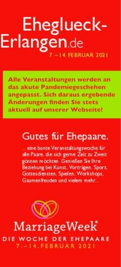 Eheglueck- "marriage week" Erlangen