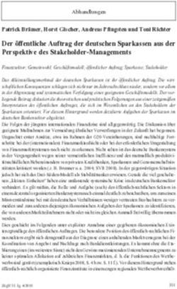 Der &ouml;ffentliche Auftrag der deutschen Sparkassen aus der Perspektive des Stakeholder-Managements