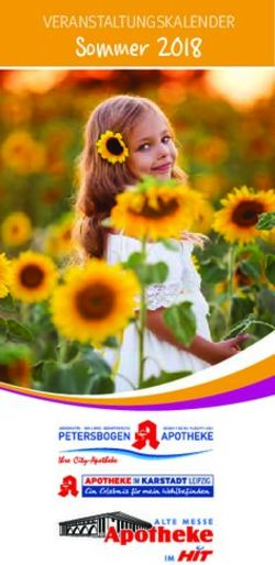 Sommer 2018 VERANSTALTUNGSKALENDER - Petersbogen-Apotheke