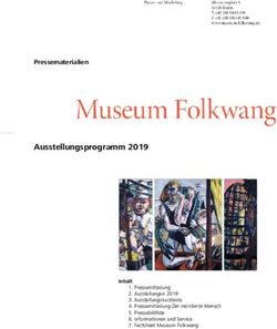 Ausstellungsprogramm 2019 - Pressematerialien - Inhalt - Museum Folkwang