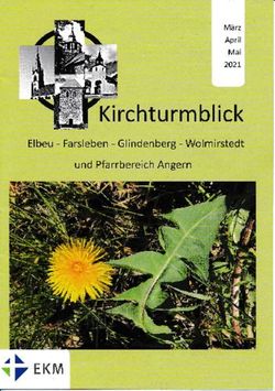 Kirchtu rm blick Elbeu - Farsleben - Glindenberg - Wolmirstedt und Pfarrbereich Angern - EKMD