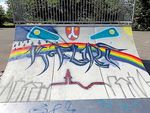 Graffiti am Skaterplatz - Gemeinde Kirchentellinsfurt